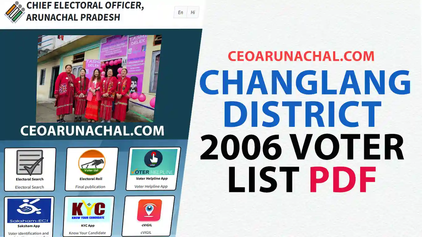 CEO Arunachal Pradesh changlang-district-2006