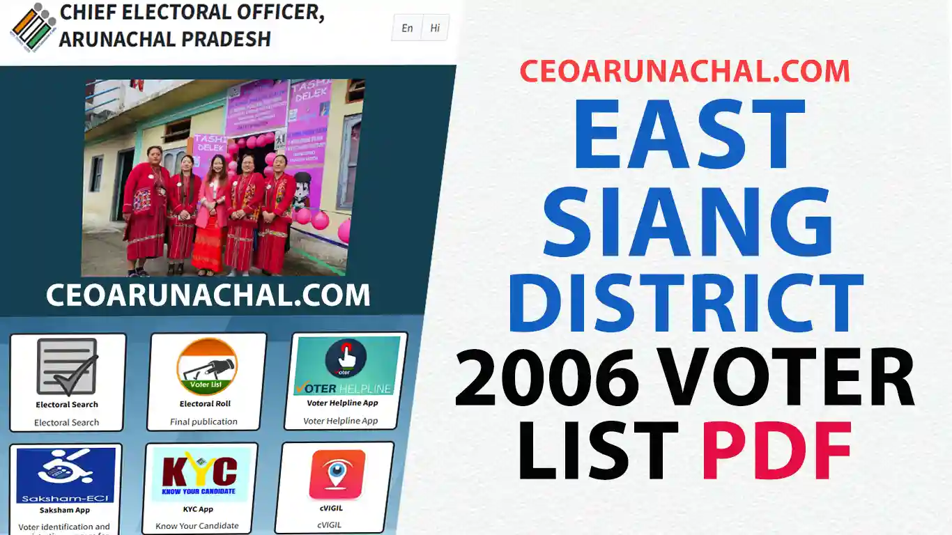 CEO Arunachal Pradesh east-siang-district-2006