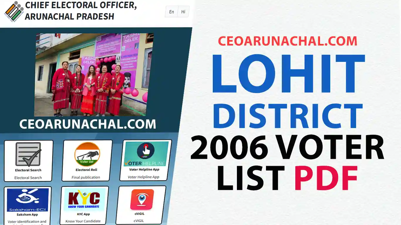 CEO Arunachal Pradesh lohit-district-2006