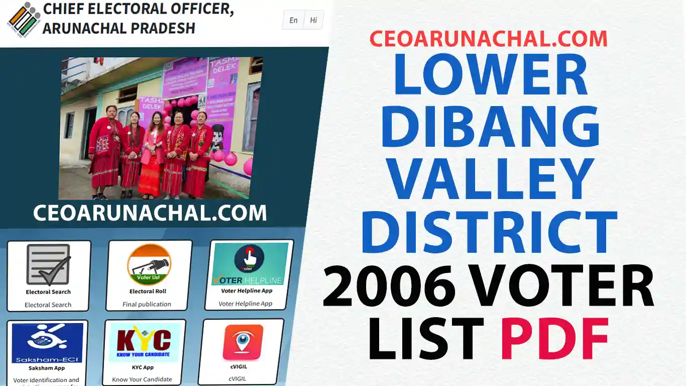 CEO Arunachal Pradesh lower-dibang-valley-district-2006