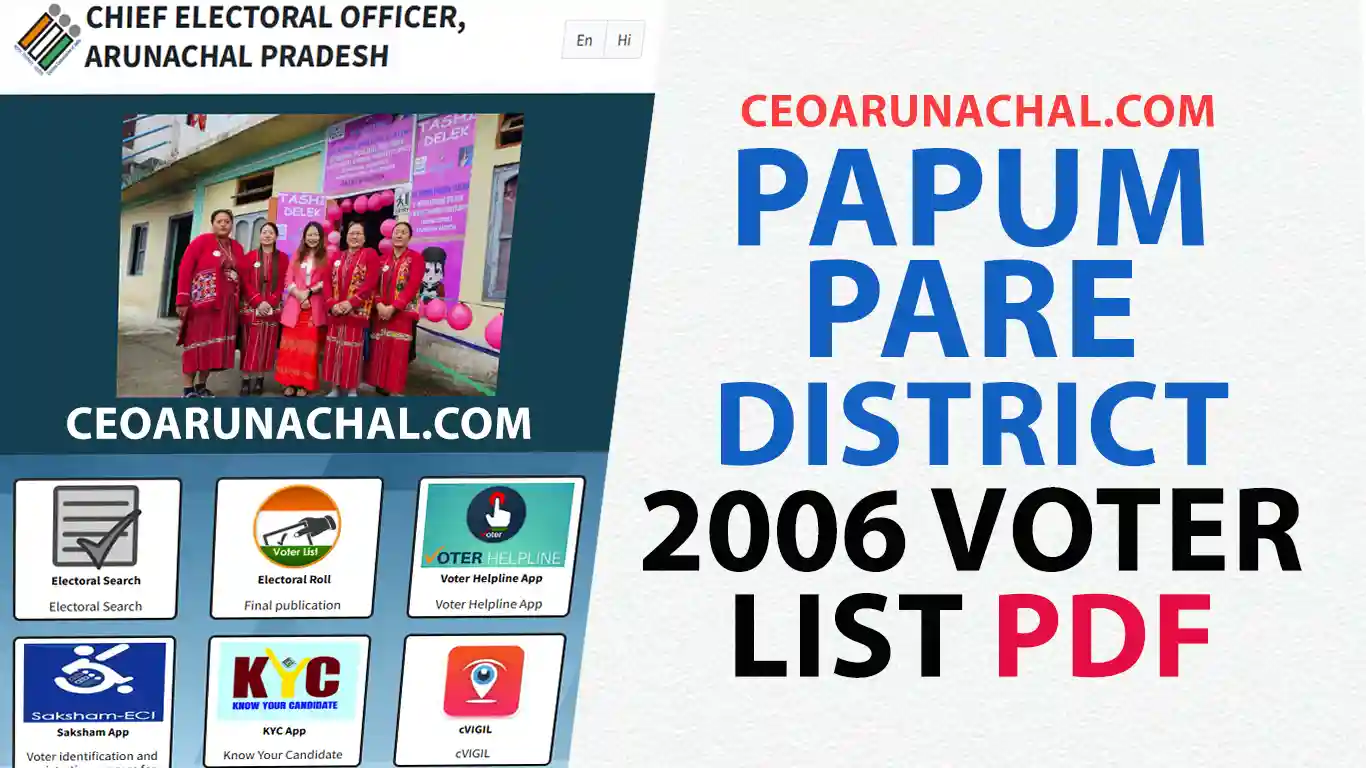 CEO Arunachal Pradesh papum-pare-district-2006