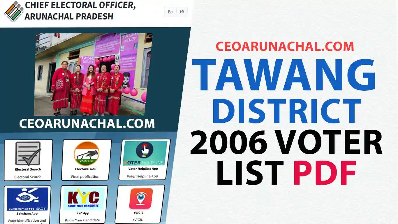 CEO Arunachal Pradesh tawang-district-2006