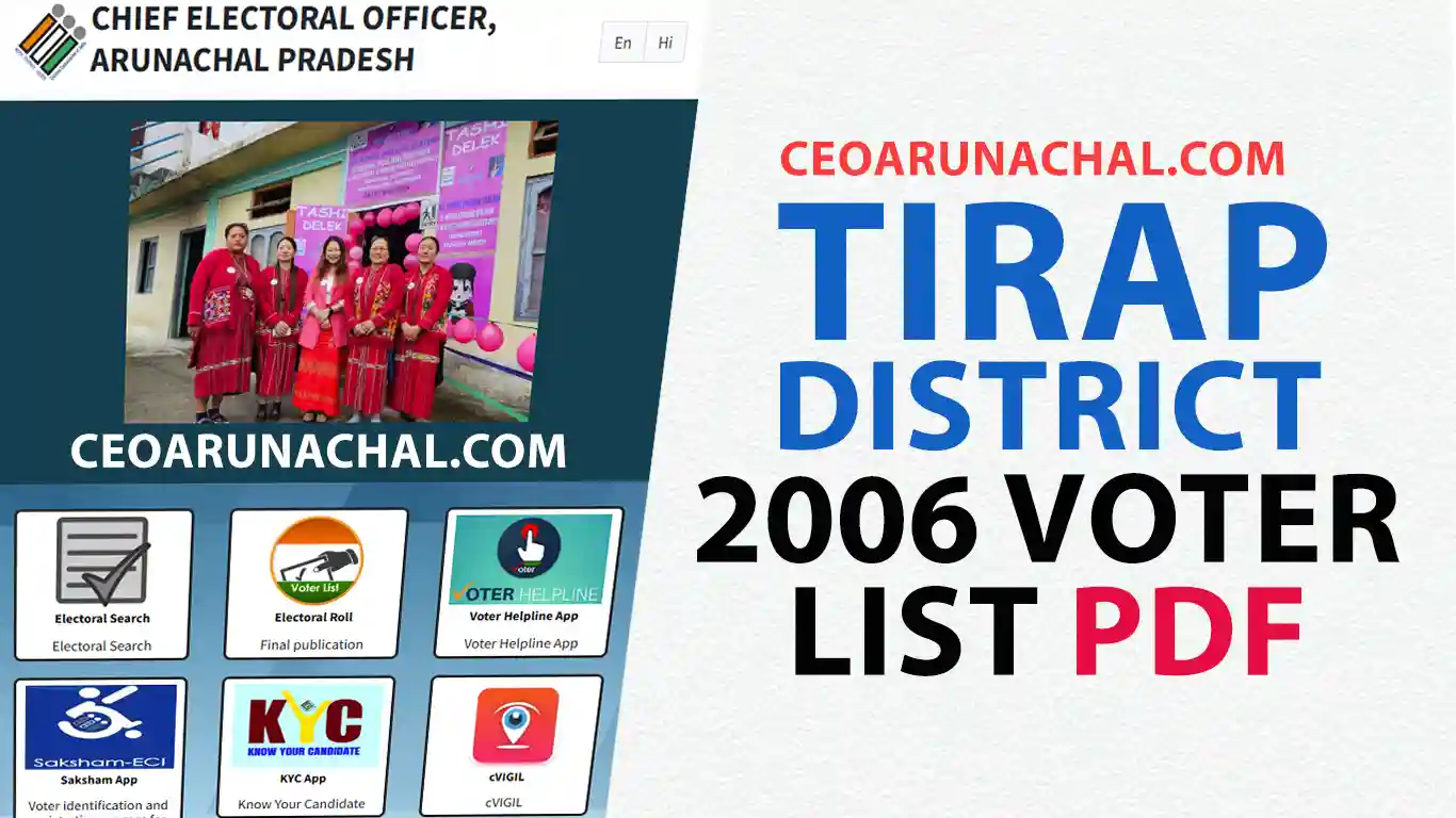 CEO Arunachal Pradesh tirap-district-2006